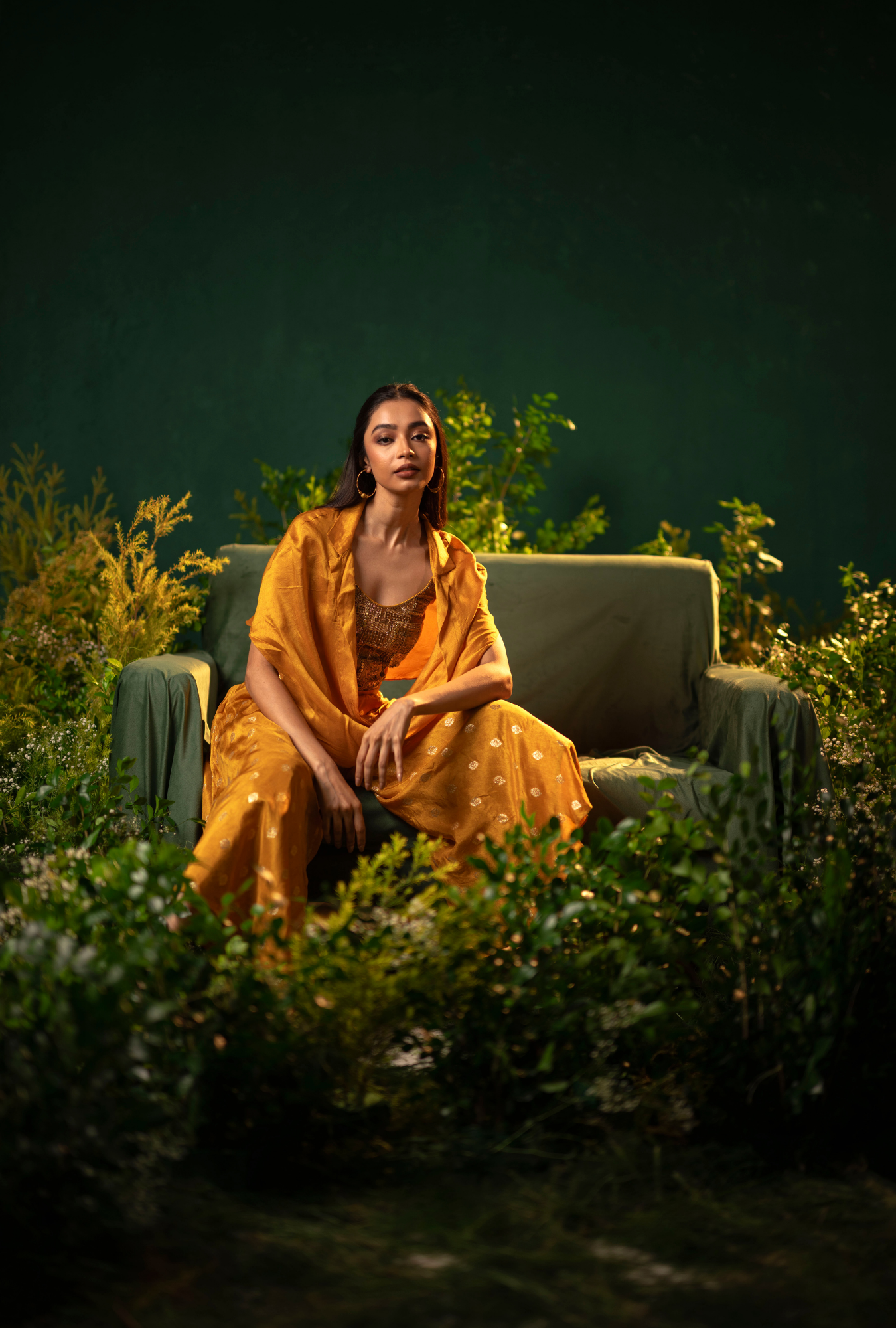 Haldi Gold Palazzo Set