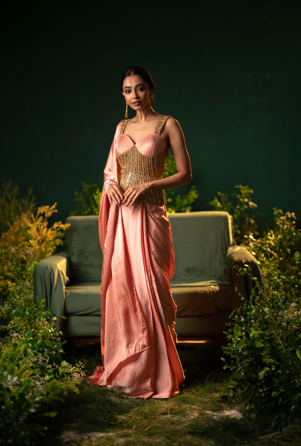 Noore Blush Pre-Draped Saree