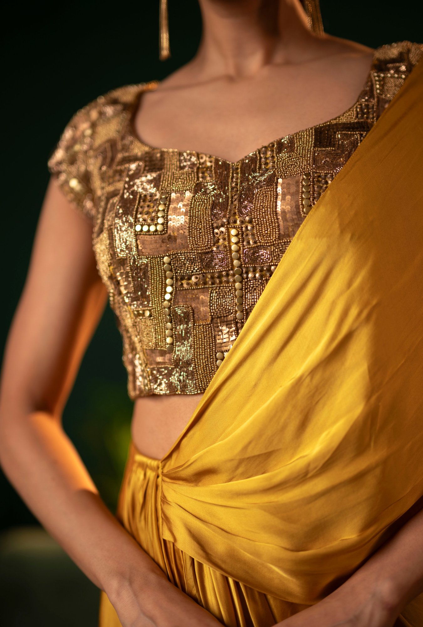 Golden Hour Pre-Draped Saree