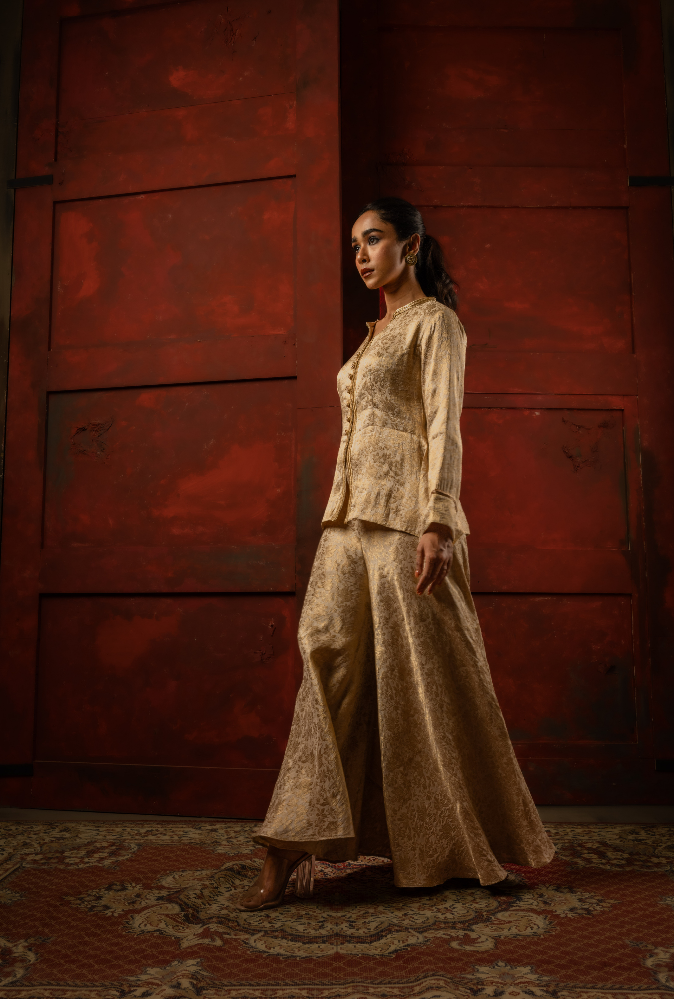 Noor Panel Brocade Set